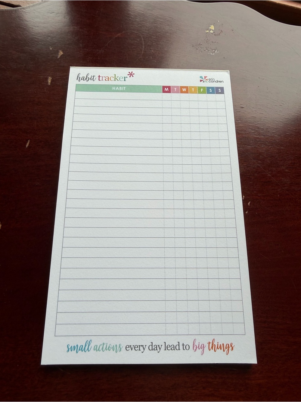Erin Condren Habit Tracker Notepad